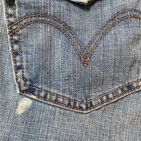 Levi's Classic Blue Denim Shorts Plus Size 18 - Picture 4 of 6